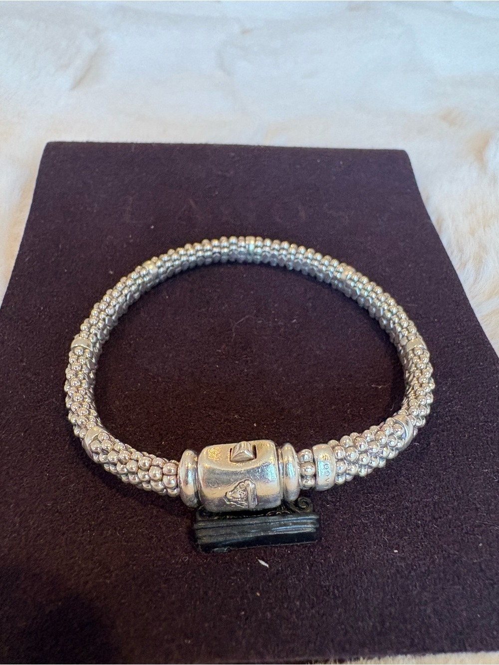 LAGOS Signature Silver Beaded Caviar Bracelet - Picture 4 of 9